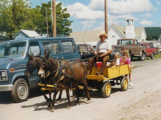 Howard Capell gives cart rides