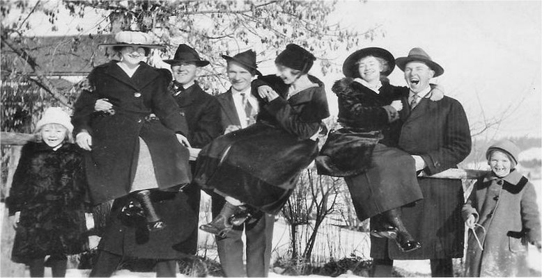 On the hitching post, C.W. Johnson’s farm