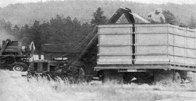 Lloyd Lancaster & Crew Harvesting bluegrass, August 1974