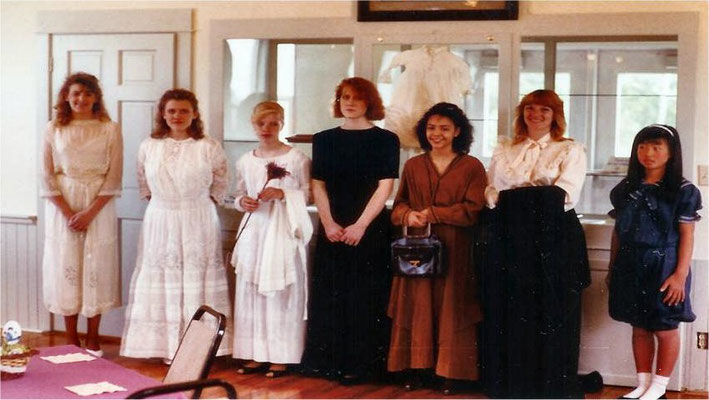 The 1990 Style Show L-R: Tina howard, Kam Nilson, Erin Britton, Char Boykin, Elisha ?, Kathie Anderson, Laurel Welch