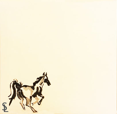 One Horse I Acryl auf Leinwand