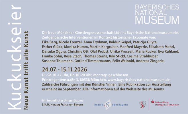 Kuckuckseier: Intervention der NM im Bayerischen Nationalmuseum 24.07.-15.11.2026