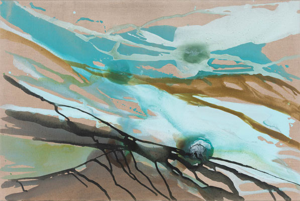 Monika Humm_floating (volcanism) 34, Acryl auf LW Foto: Florian A. Betz