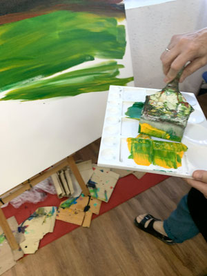 Work in Progress, Monika Humm at Art Workshop, Rajabhat University Nakhon Sawan, Thailand
