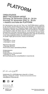 Open Studios, 24.+ 25.11.2018, PLATFORM 