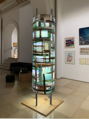 Monika Humm: Installation Seestadt Aspern in der Ausstellung Full House, 2025
