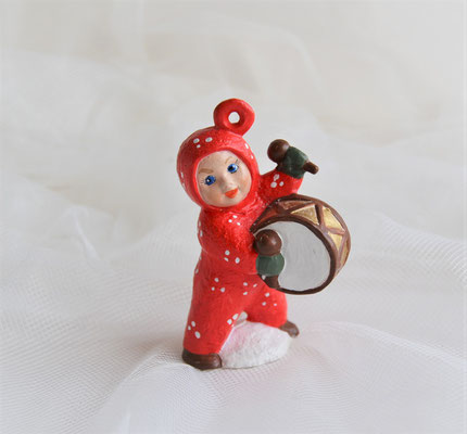 Schneebaby rot mit Trommel 