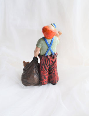 Clown mit Bären aus Keramik