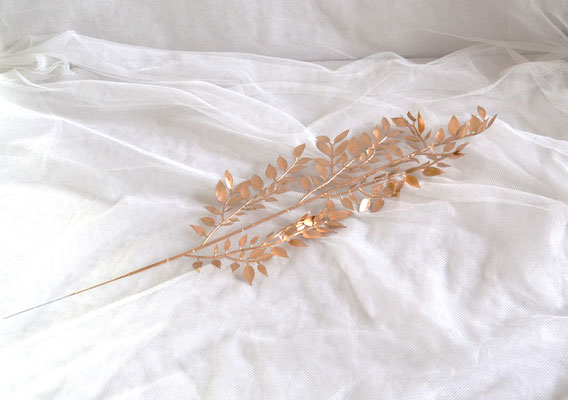 Kunstblume, Blattzweig gold, kleine Blätter 