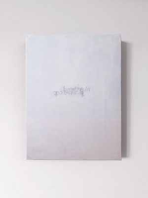 "I breathe my breath (Baffi)", 2020,  acrylic and pencil on canvas, 40x30 cm