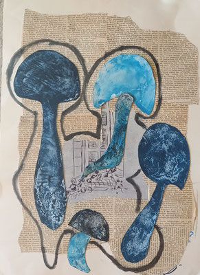 Mixed Media, Collage, 30 x 40 cm