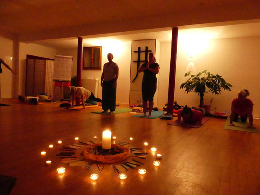 Abend-Sein-Genuss während Yoga Retreat mit Beate Laudien