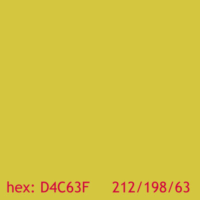 hex:   D4C63F   rgb:     212/198/63      hsv:    54/70/83