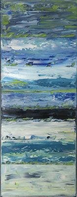 "Stürmisch", Öl auf Leinwand 20 x 50 cm, gespachtelt