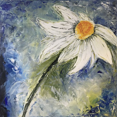 "Margarete", Öl auf Leinwand 50 x 50 cm, gespachtelt 