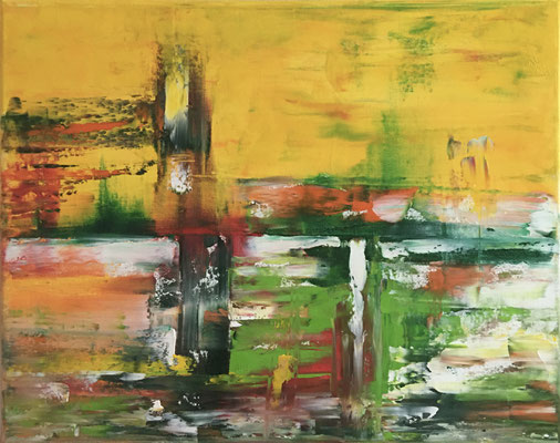 "Bewegung", Öl auf Leinwand 40 x 50 cm, gespachtelt