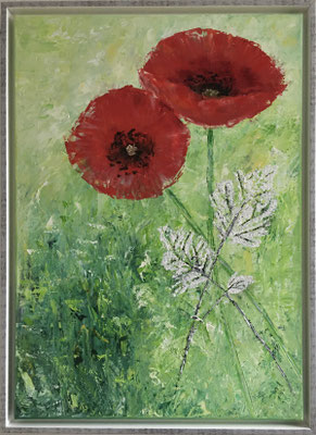 "Duo", Öl auf Leinwand, 50 x 70 cm, gespachtelt, gerahmt