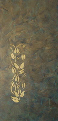 " Ranke in gold ", Acryl auf Leinwand 40 x 80 cm    (verkauft)