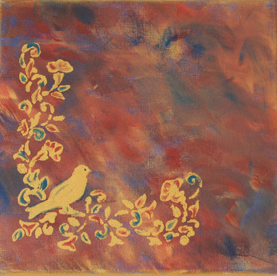 "Poesie", Acryl auf Leinwand 30 x 30 cm  (verkauft)