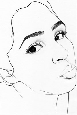 Portrait drawing of Jennifer.