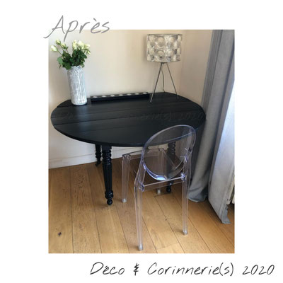 #Après #Table monochrome Noir - Réalisation Déco & Corinnerie(s)