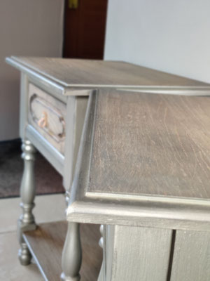 Rénovation Déco & Corinnerie(s) | #Après Paire de chevets contreplaqué façon bois usés Réalisation Déco & Corinnerie(s)