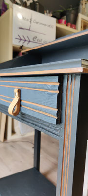 Rénovation Déco & Corinnerie(s) | Détail tiroir poignée cuir