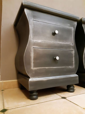 Rénovation Déco & Corinnerie(s) | #Après #Chevets Carbone usé argent