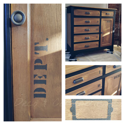 Rénovation Déco & Corinnerie(s) | Buffet Bas façon meuble de métier Réalisation Déco & Corinnerie(s)