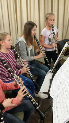 Instrumentenspezifische Ausbildung - Klarinette. Quelle: Musikverein Helmsheim 