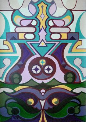 Too heavy to take off I Acryl auf Karton - 70 x 100 cm