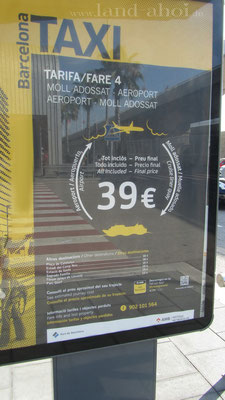 Barcelona Taxikosten