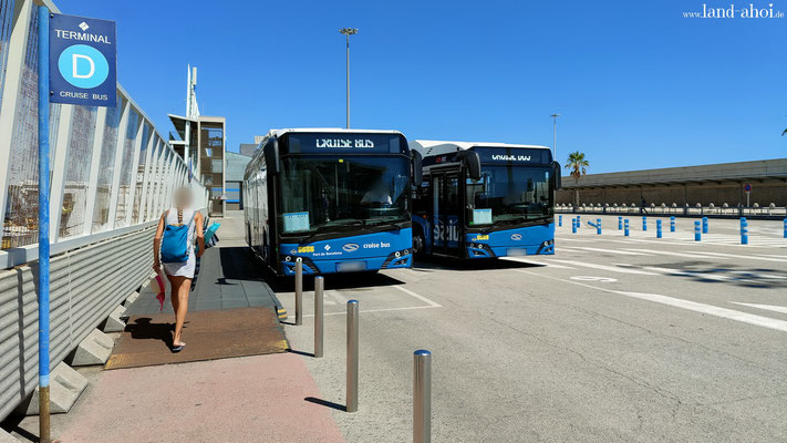 Barcelona Cruise Bus am Kreuzfahrtterminal