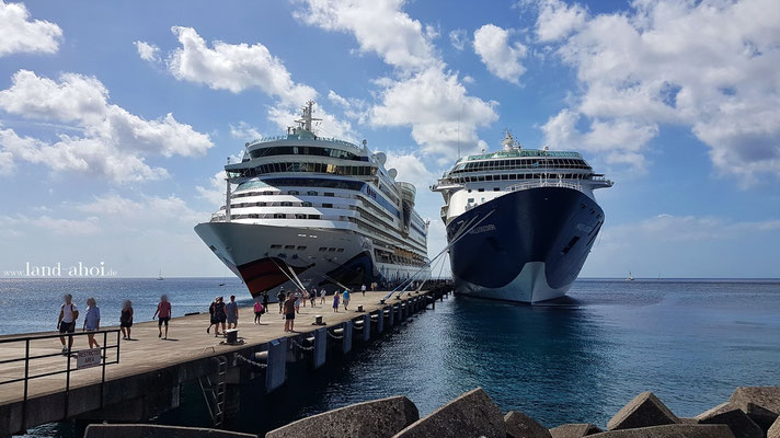 Grenada Kreuzfahrt Hafen AIDAdiva und TUI Marella Discovery
