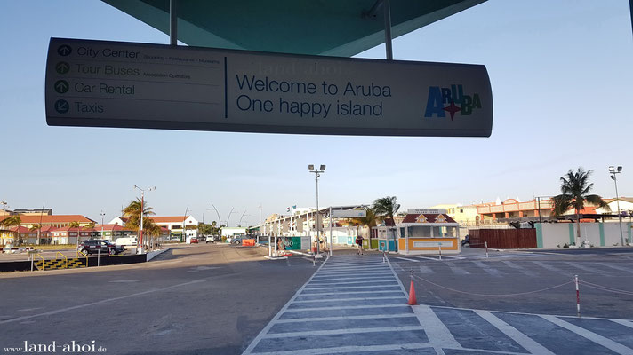 Aruba Oranjestad Cruise Terminal Ausgang