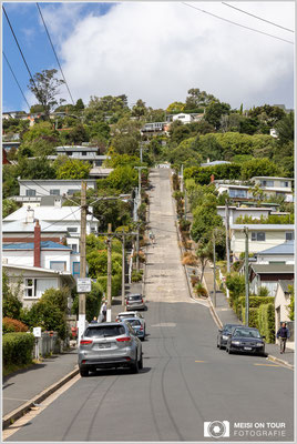 Steilste Straße der Welt in Dunedin  |  Canon EOS R6, Canon RF 24-70mm F2.8L IS USM (58 mm), ISO 100, 1/80s, f/16