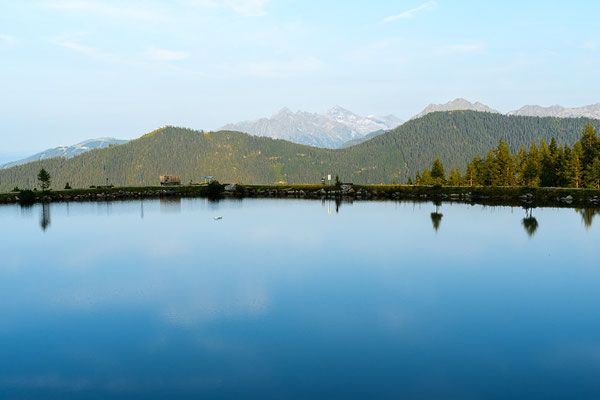 Speicherteich bei der Gasselhöhe Hütte.