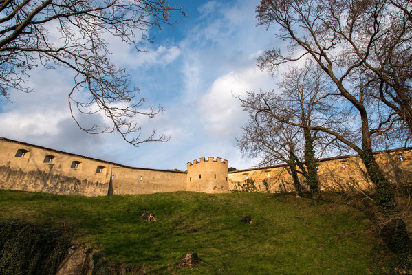 Burgmauer mit Verteidigungsturm