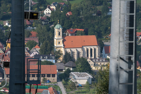 Blick von der Mittelstation nach Mautern