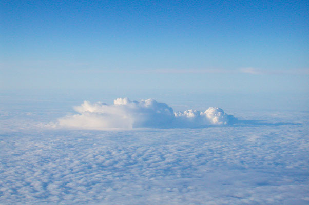 Wolke beim Heimflug über Vorarlberg