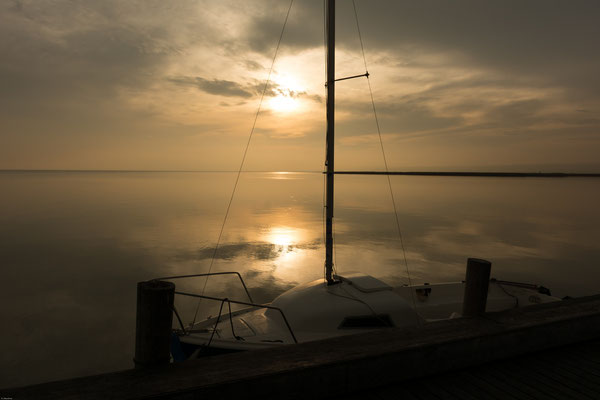 Impression Boot bei Sonnenuntergang