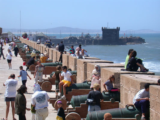 Wehranlage in Essaouira, von den Portugiesen im 16. Jahrhundert erbaut.