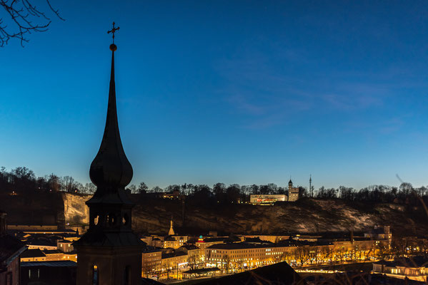 Salzburg, Foto vom Kapuzinerberg Richtung Mönchsberg