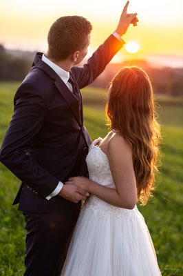 Romantische und natürliche Hochzeitsfotos