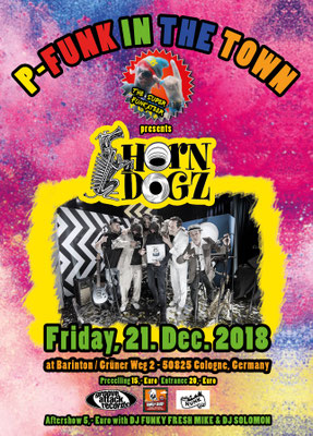 2018_Grafikdesign für Auftritt der Horn Dogs (P Funk) in Köln 