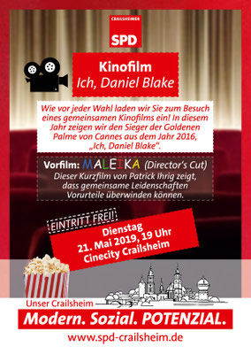2019_"MALEIKA" im Kino + Grafikdesign für die SPD Crailsheim