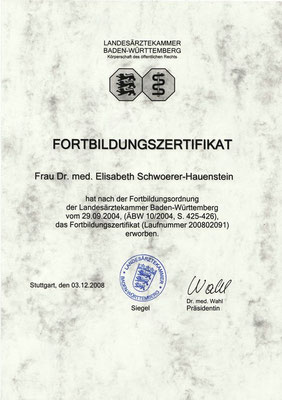 Landesärztekammer BW - Fortbildungszertifikat