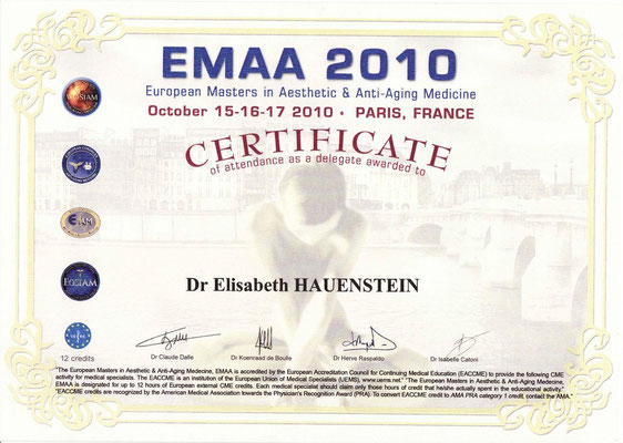 EMAA 2010 Certificate