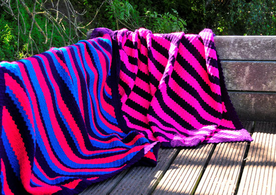 Bankkleed | Plaid| Grand Foulard|Diagonala en Punky Pink|Deken