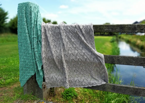 Bankkleed | Plaid| Grand Foulard|The Mellow Sea|Deken|CottonSilkBlend|Cotton|Silk|Luxe